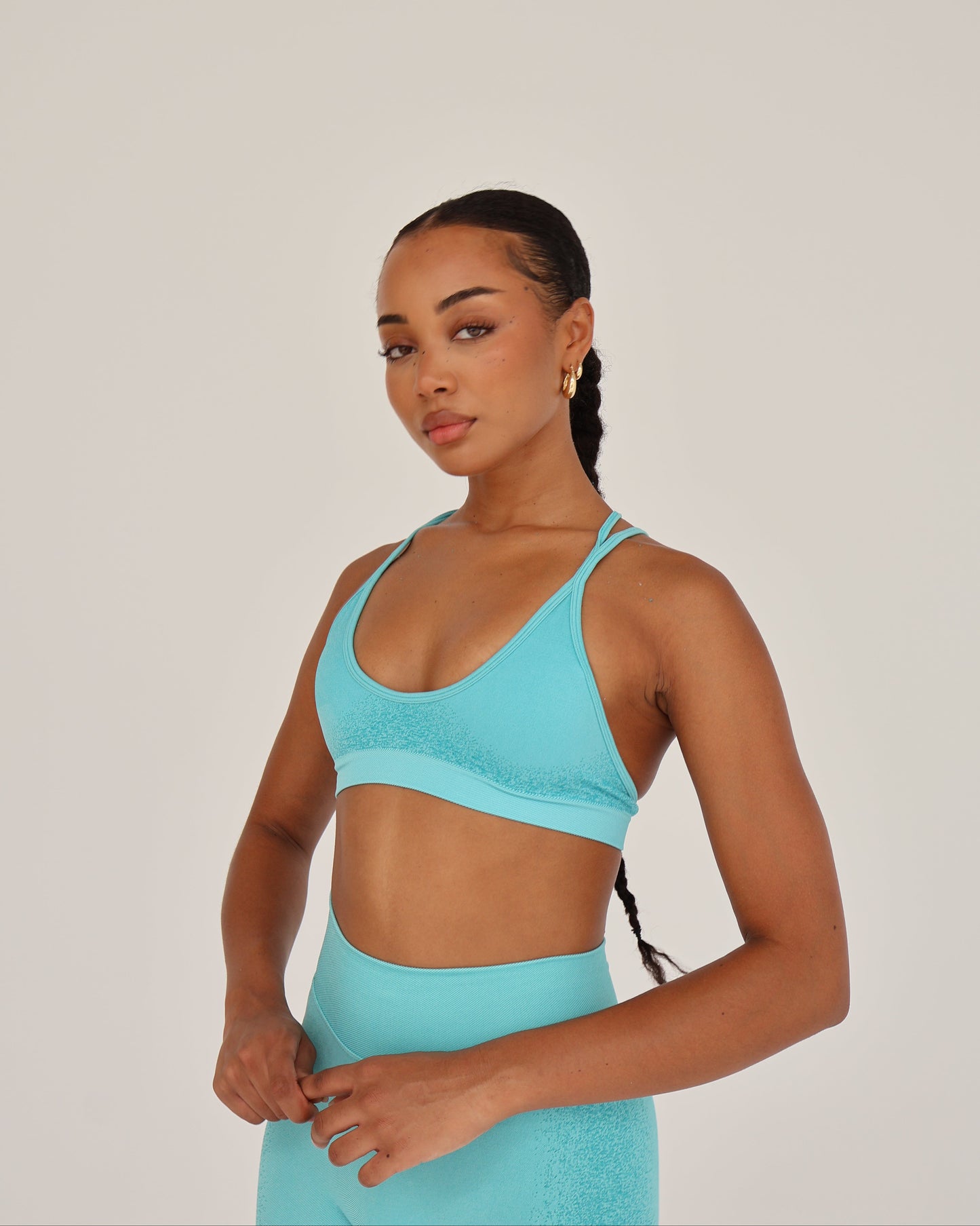 Recoil Crop Top - Aqua