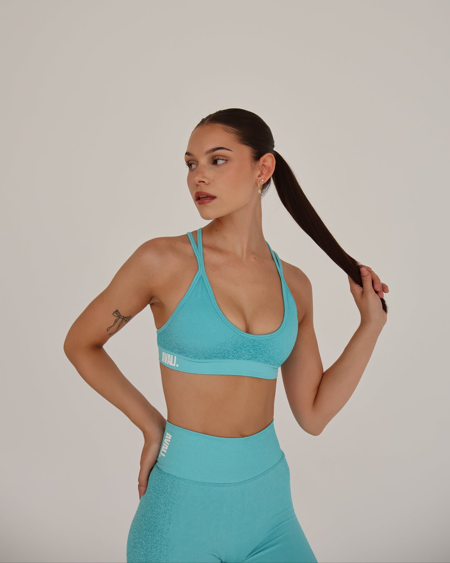Recoil Crop Top - Aqua