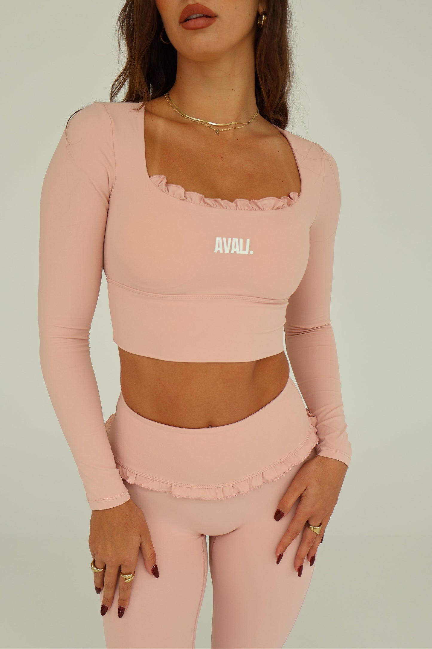 Frill Long Sleeve - Sea Shell Pink