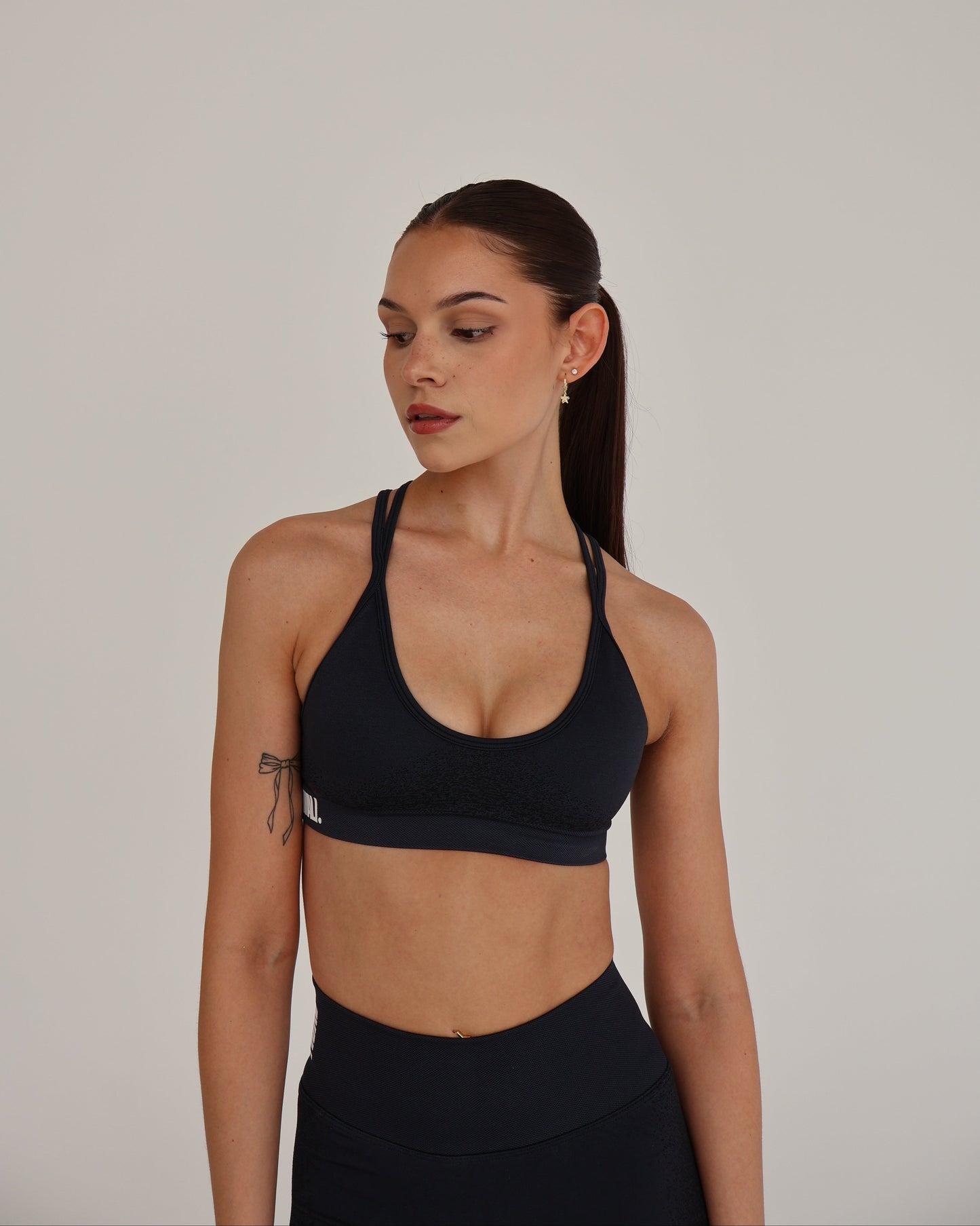 Recoil Crop Top - Charcoal