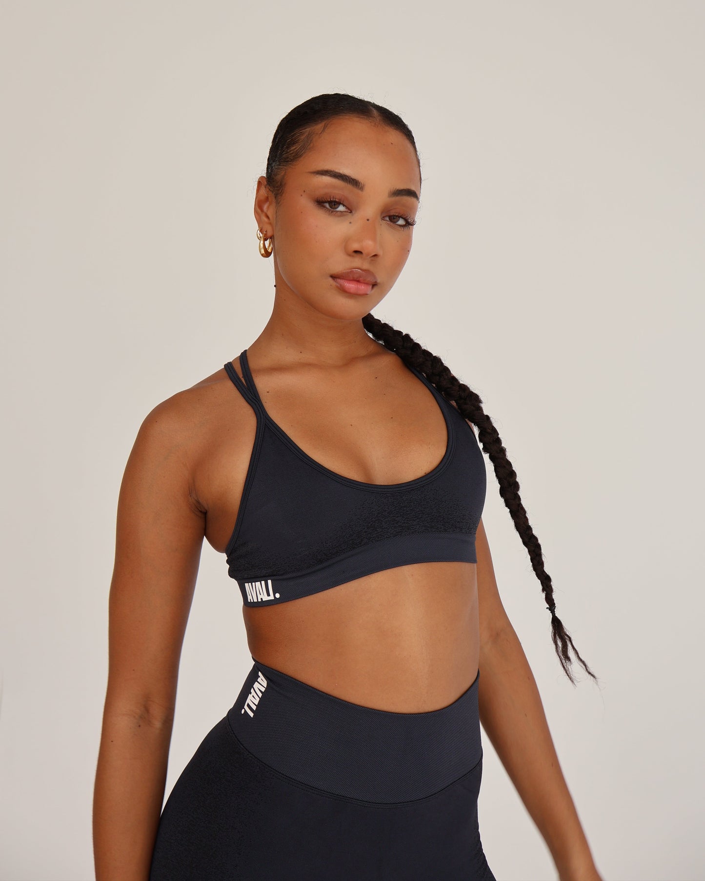 Recoil Crop Top - Charcoal