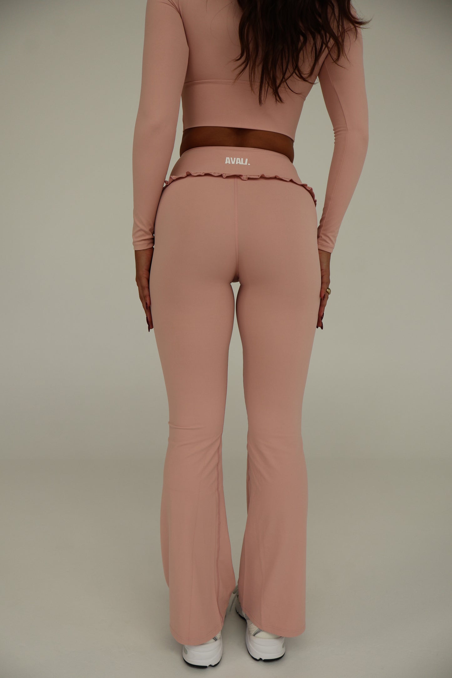 Frill Flare Pants - Sea Shell Pink