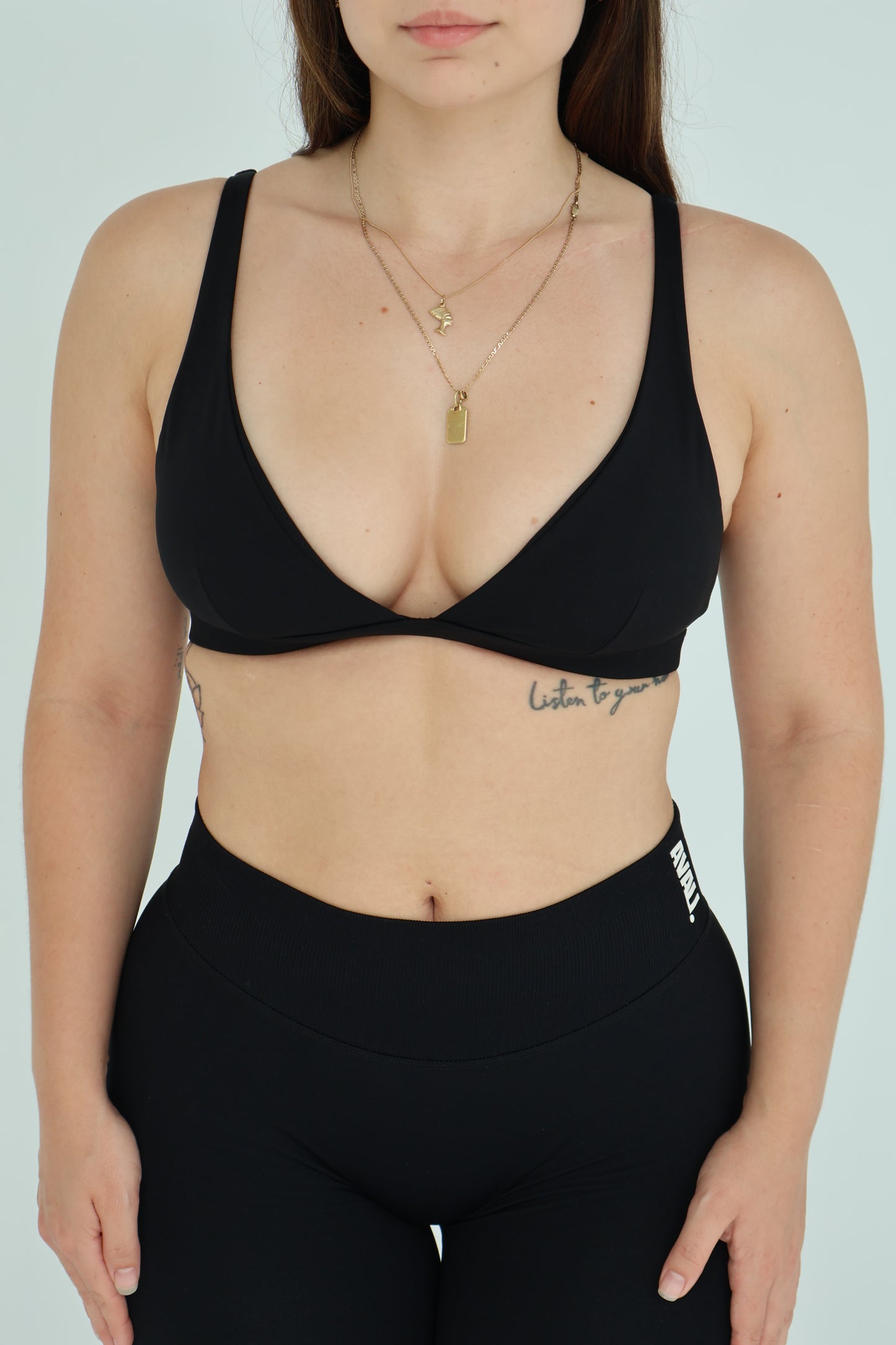 V-Neck crop - Onyx