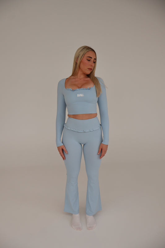 Frill Flare Pants - Moon White