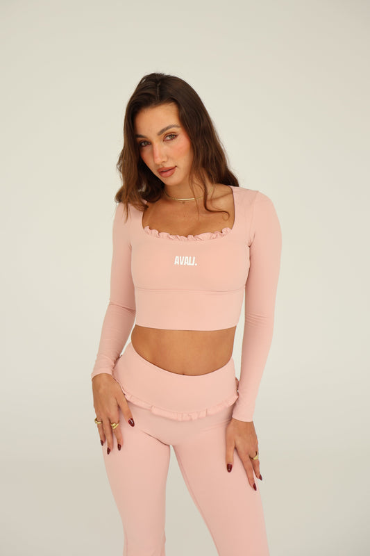 Frill Long Sleeve - Sea Shell Pink