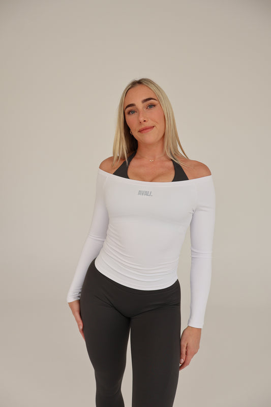 Off the Shoulder Long Sleeve - White