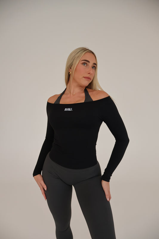 Off the Shoulder Long Sleeve - Black