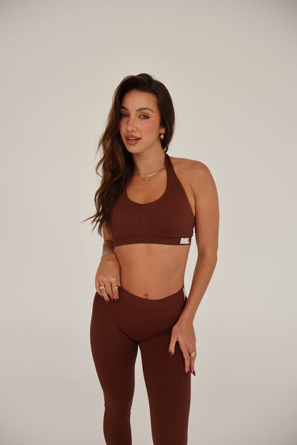 Elevate Crop Top - Brown